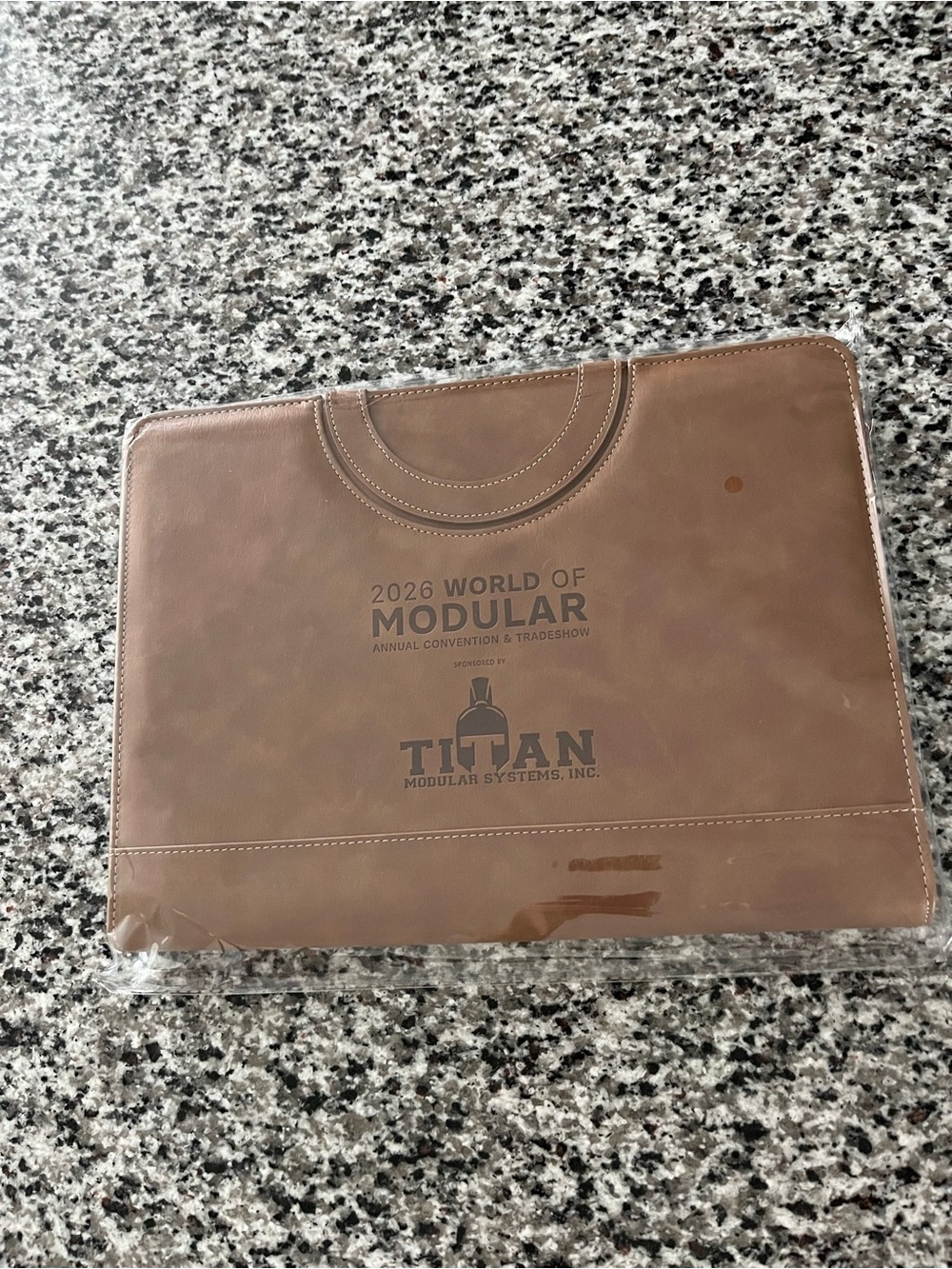 Titan Brown Folio with foldable handles